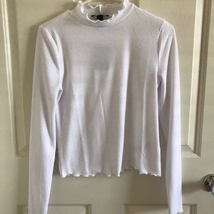 Lettuce Edge Mock Neck Top